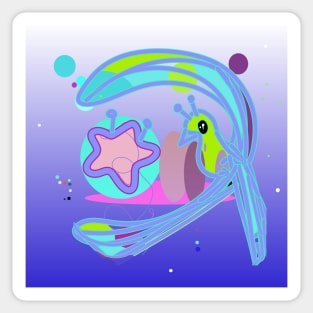 SPACE BIRD, Fantasy Animals Sticker